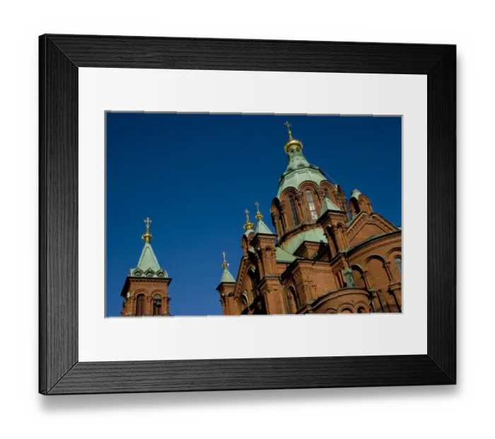 Framed Print : Europe, Finland, Helsinki. Uspenski Cathedral, an Eastern Orthodox cathedral overlooking the city