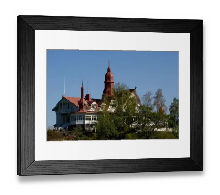 Framed Print : Europe, Finland, Helsinki. View of building with spires. Credit as: Nancy & Steve