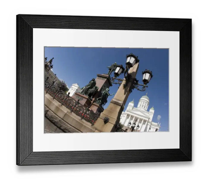 Framed Print : Europe, Finland, Helsinki. Senate Square with statue of Emperor Alexander II Framed Print : Europe, Finland, Helsinki. Senate Square with statue of Emperor Alexander II