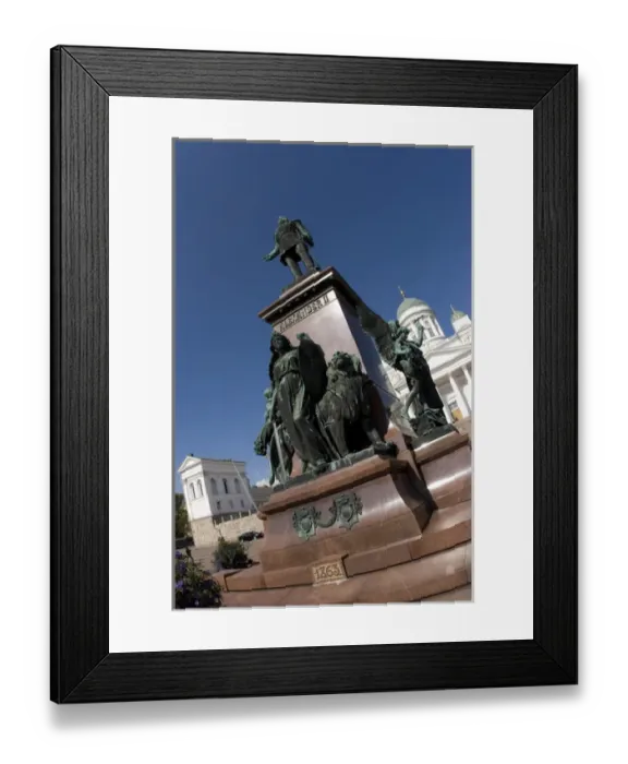 Framed Print : Europe, Finland, Helsinki. Senate Square with statue of Emperor Alexander II Framed Print : Europe, Finland, Helsinki. Senate Square with statue of Emperor Alexander II