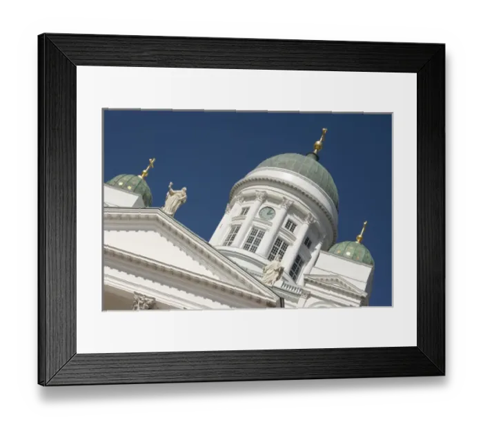 Framed Print : Europe, Finland, Helsinki. View of the Lutheran Cathedral (Tuomiokirkko ). Credit as