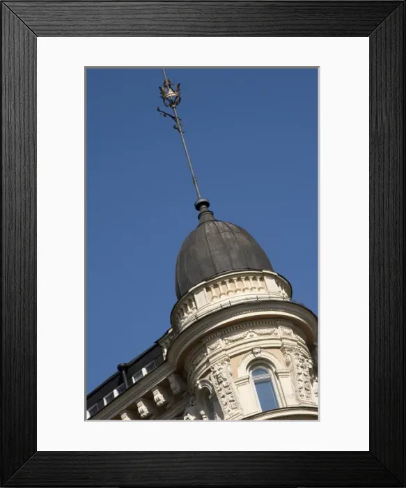 Framed Print : Europe, Finland, Helsinki. Detail of building with dome and spire. Credit as: Nancy Framed Print : Europe, Finland, Helsinki. Detail of building with dome and spire. Credit as: Nancy