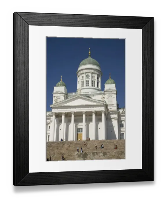 Framed Print : Europe, Finland, Helsinki. View of the Lutheran Cathedral (Tuomiokirkko ). Credit as