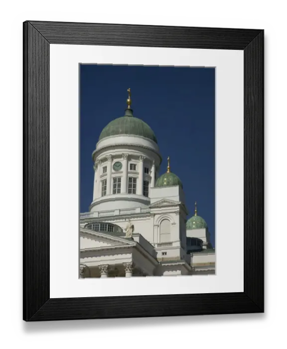 Framed Print : Europe, Finland, Helsinki. View of the Lutheran Cathedral (Tuomiokirkko ). Credit as