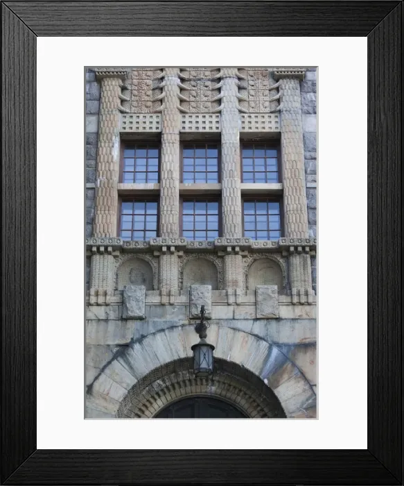 Framed Print : Finland, Helsinki, Kansallimuseo, National Museum of Finland, main entrance