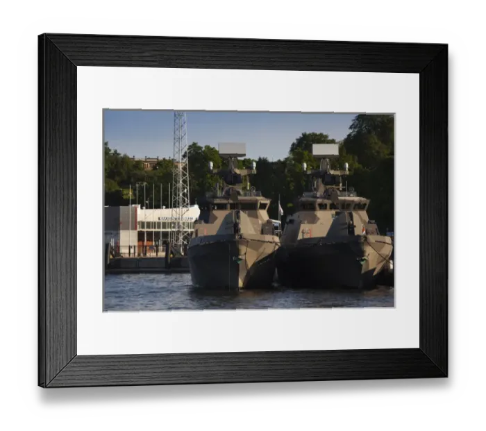 Framed Print : Finland, Helsinki, Helsinki Harbor, Finnish Navy patrol boats Framed Print : Finland, Helsinki, Helsinki Harbor, Finnish Navy patrol boats