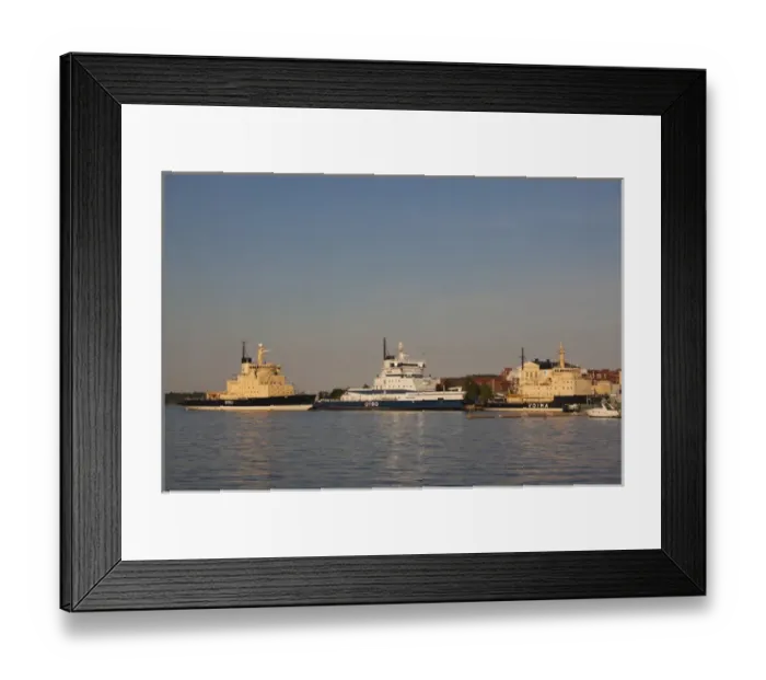 Framed Print : Finland, Helsinki, Katajanokka Island marina and Icebreaker Fleet, dusk Framed Print : Finland, Helsinki, Katajanokka Island marina and Icebreaker Fleet, dusk
