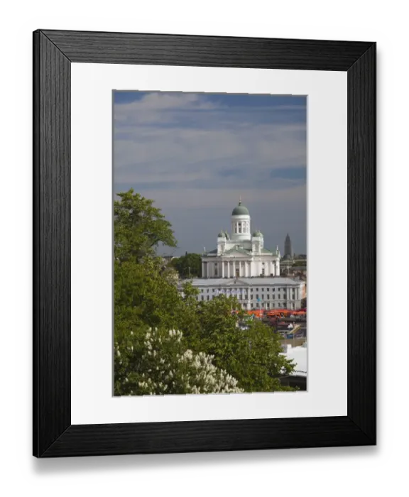 Framed Print : Finland, Helsinki, Tuomiokirko, Lutheran Cathedral, elevated view Framed Print : Finland, Helsinki, Tuomiokirko, Lutheran Cathedral, elevated view