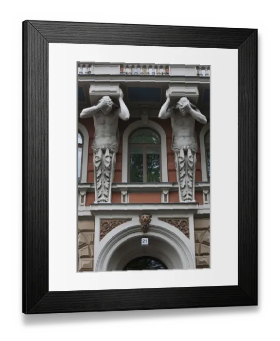 Framed Print : Finland, Helsinki, art nouveau building statues, Etela Notknokatu Street Framed Print : Finland, Helsinki, art nouveau building statues, Etela Notknokatu Street