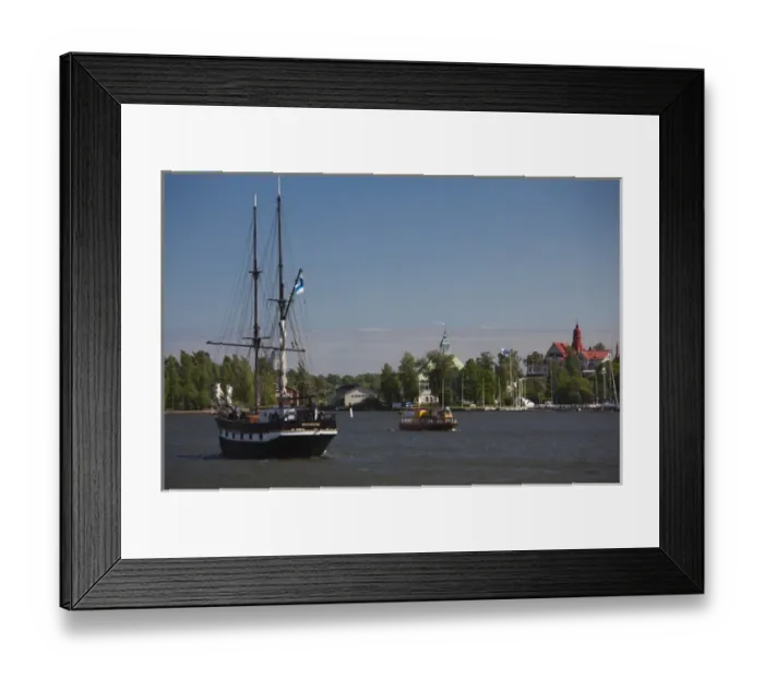 Framed Print : Finland, Helsinki, Helsinki Harbor, sailing ship Framed Print : Finland, Helsinki, Helsinki Harbor, sailing ship