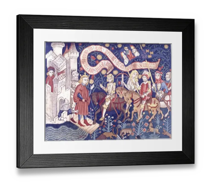 Framed Print : Arrival of Joan of Arc at Chinon, 1428. From a tapestry. FRANCE