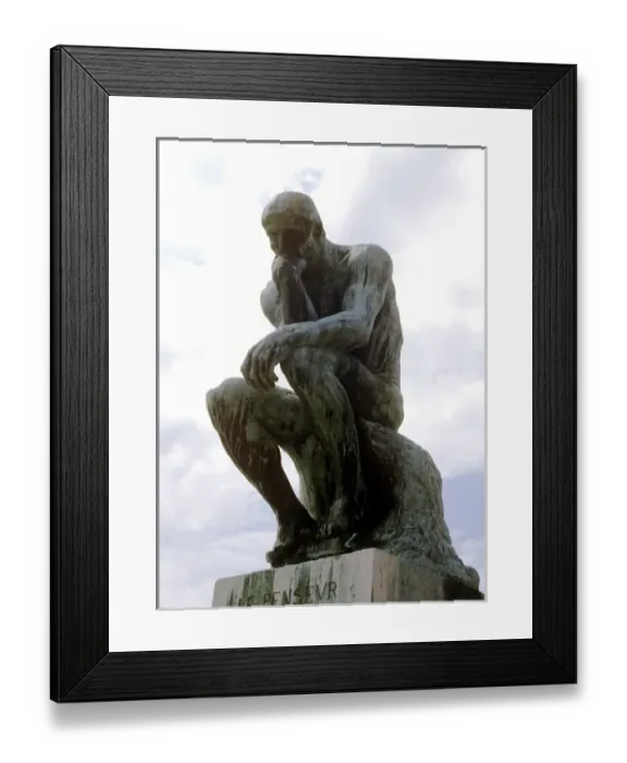 Framed Print : The Thinker by Rodin. 1906 Copyright: R. Sheridan / aA Collection Framed Print : The Thinker by Rodin. 1906 Copyright: R. Sheridan / aA Collection