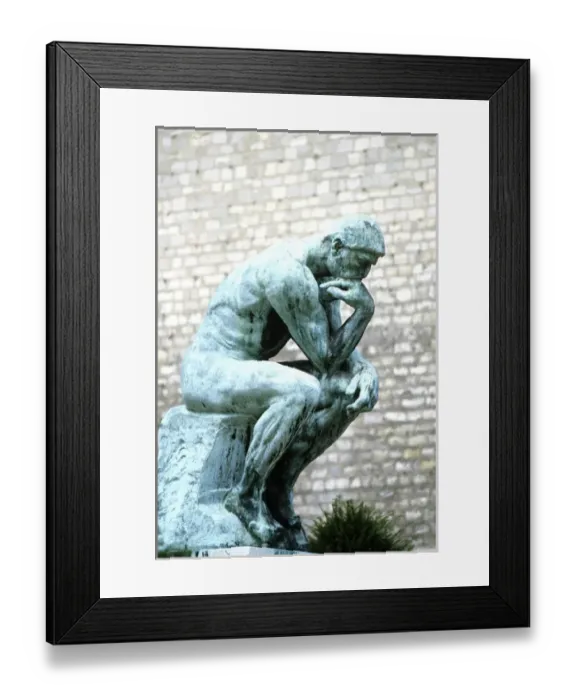 Framed Print : The Thinker by Rodin. 1906 Copyright: R. Sheridan  /  aA Collection