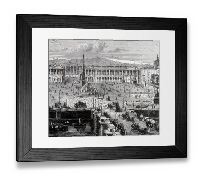 Framed Print : 19th cent. view of Paris 1878 Place de la Concorde France Framed Print : 19th cent. view of Paris 1878 Place de la Concorde France