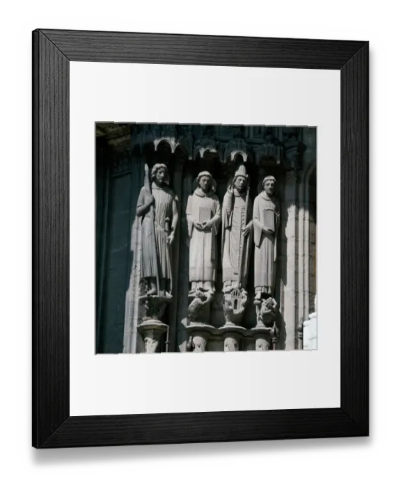 Framed Print : St Maurice (left), St Stephen, St Clement, St Lawrence (right) Chartres