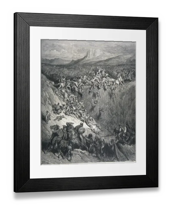 Framed Print : Samson destroys Philistines. 19th cent. engraving by Gustave Dore. Copyright Framed Print : Samson destroys Philistines. 19th cent. engraving by Gustave Dore. Copyright