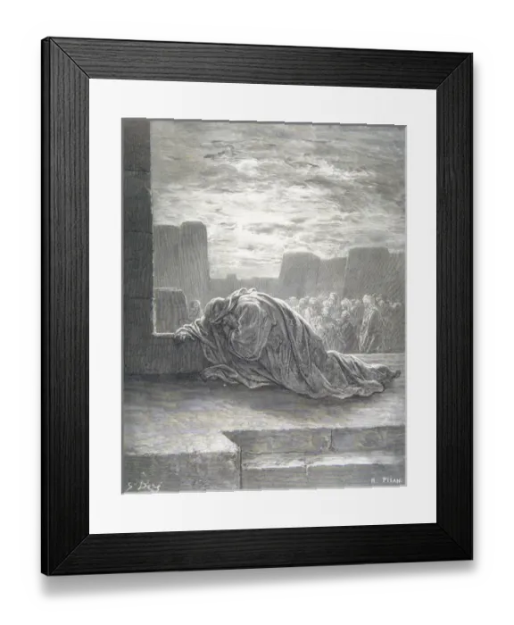 Framed Print : Ezra in prayer, Gustav Dore engaving. Copyright: Ancient Art & Architecture Collection Framed Print : Ezra in prayer, Gustav Dore engaving. Copyright: Ancient Art & Architecture Collection
