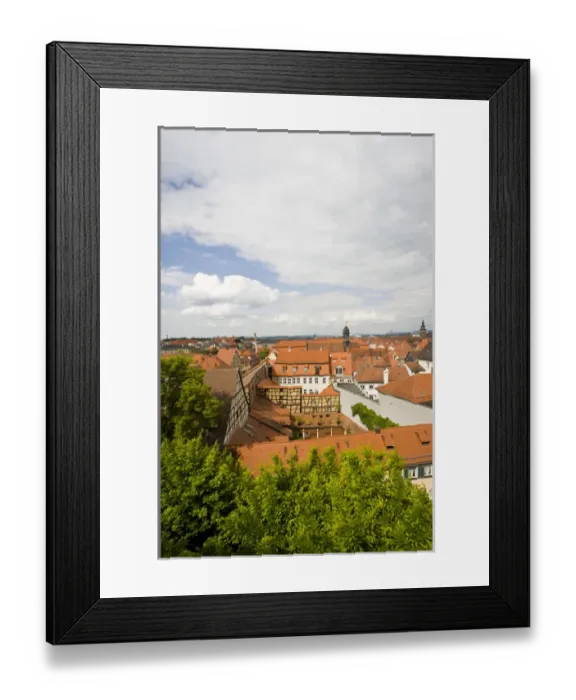 Framed Print : GERMANY, Bayern-Bavaria, Bamberg. View from Residenz gardens