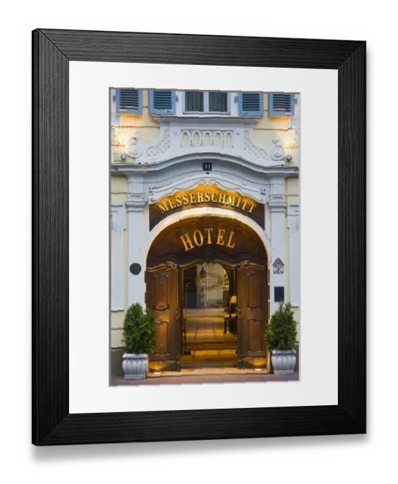 Framed Print : GERMANY, Bayern-Bavaria, Bamberg. Messerschmitt Hotel, former home of aircraft designer Framed Print : GERMANY, Bayern-Bavaria, Bamberg. Messerschmitt Hotel, former home of aircraft designer