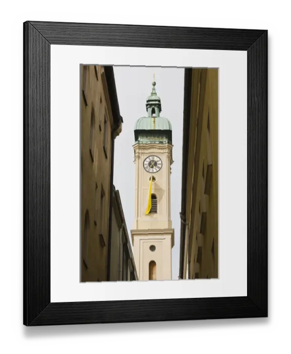 Framed Print : GERMANY, Bayern-Bavaria, Munich. Heiliggeistkirche church tower