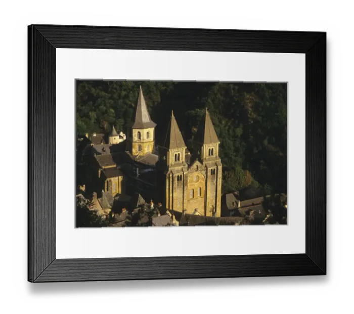 Framed Print : France: Conques, Benedictine Abbey Church of Sainte-Foy built from 1030-1130, wast Framed Print : France: Conques, Benedictine Abbey Church of Sainte-Foy built from 1030-1130, wast