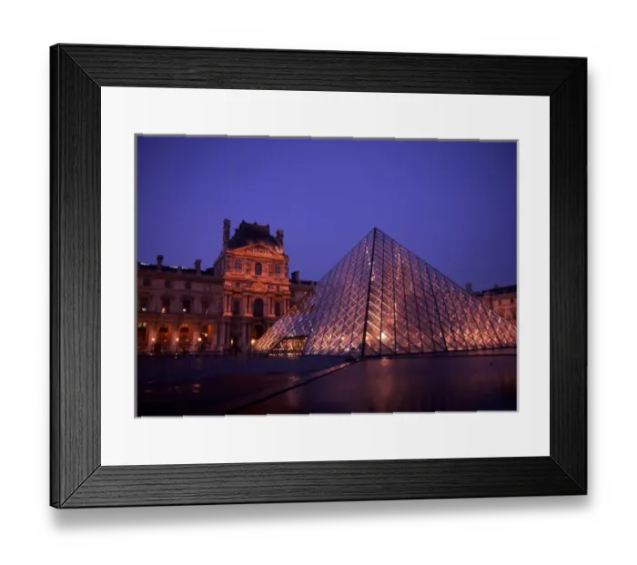 Framed Print : Famous Louvre Museum at Night. Paris, France