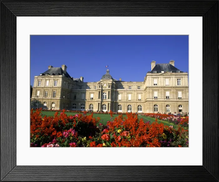 Framed Print : Paris, France. Luxembourg Palace and Grounds with Flowers