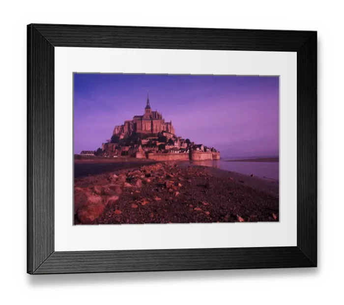Framed Print : Famous Mont St. Michel Fortress. Normandy, France Framed Print : Famous Mont St. Michel Fortress. Normandy, France