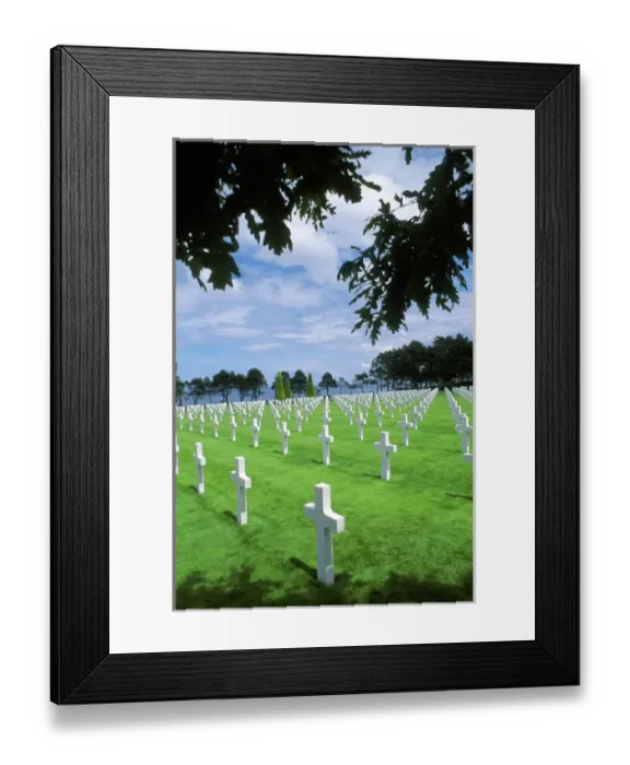Framed Print : Normandy, France - Omaha Beach Memorial graphic