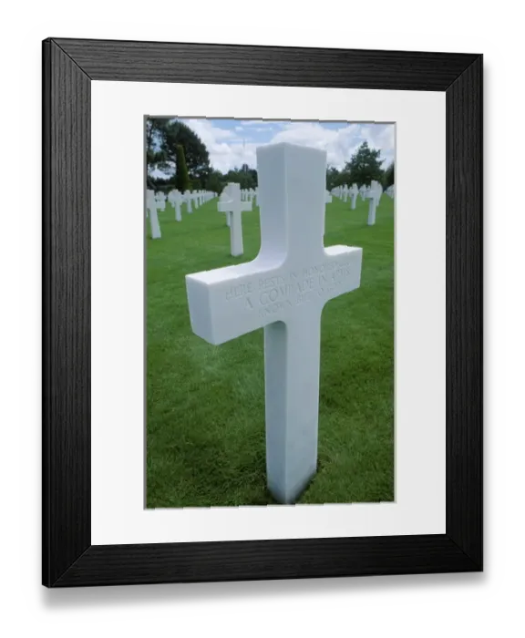 Framed Print : Normandy, France - Omaha Beach Memorial graphic Framed Print : Normandy, France - Omaha Beach Memorial graphic