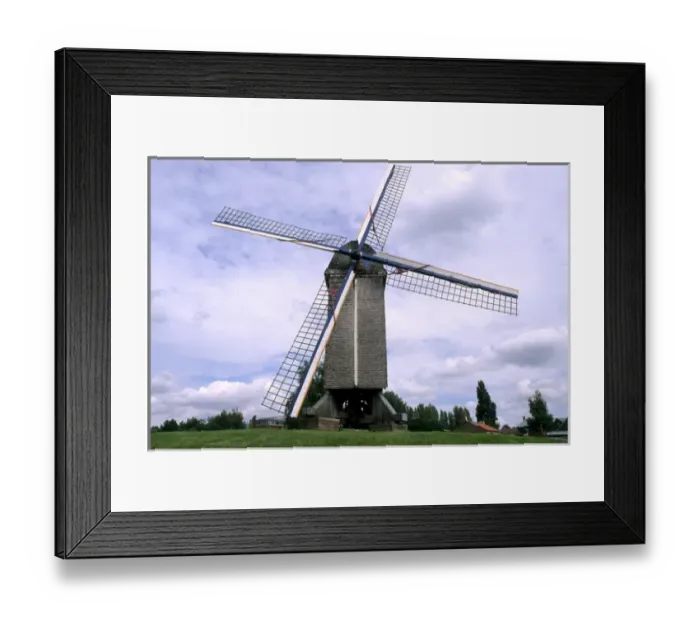 Framed Print : France Famous large Windmill in town of Lille France