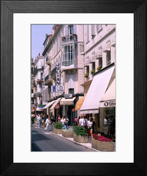 Framed Print : shopping scenic in Cannes France Framed Print : shopping scenic in Cannes France