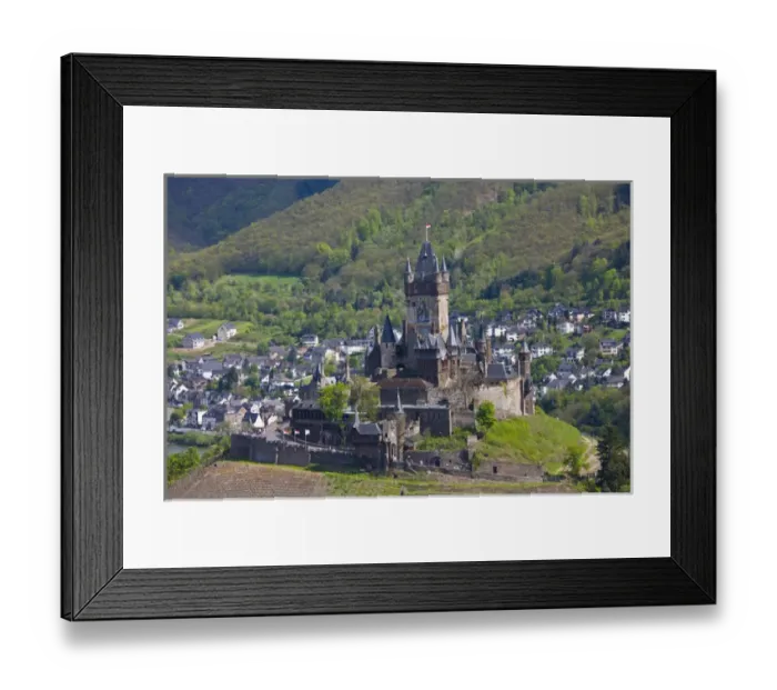 Framed Print : GERMANY, Rheinland-Pfaltz, Mosel River Valley, Cochem. Reichsburg castle Framed Print : GERMANY, Rheinland-Pfaltz, Mosel River Valley, Cochem. Reichsburg castle