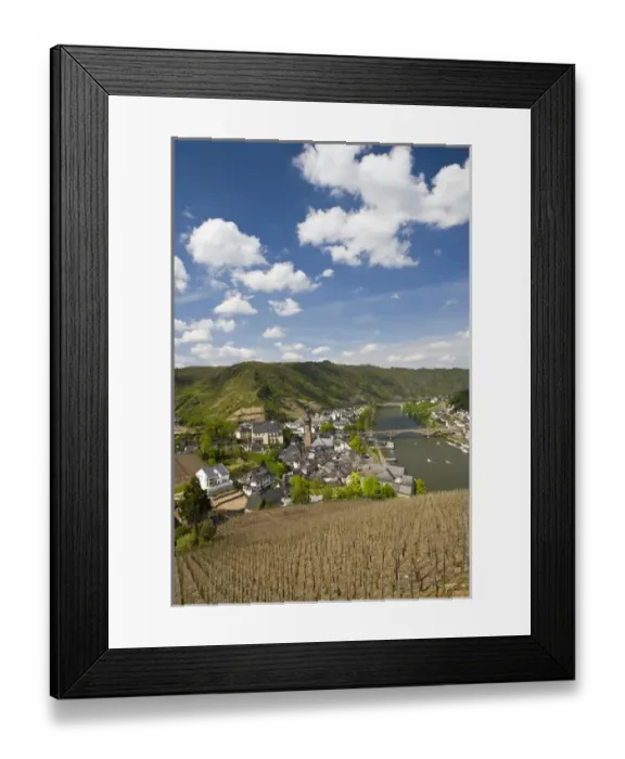 Framed Print : GERMANY, Rheinland-Pfaltz, Mosel River Valley, Cochem. Town from Reichsburg castle Framed Print : GERMANY, Rheinland-Pfaltz, Mosel River Valley, Cochem. Town from Reichsburg castle