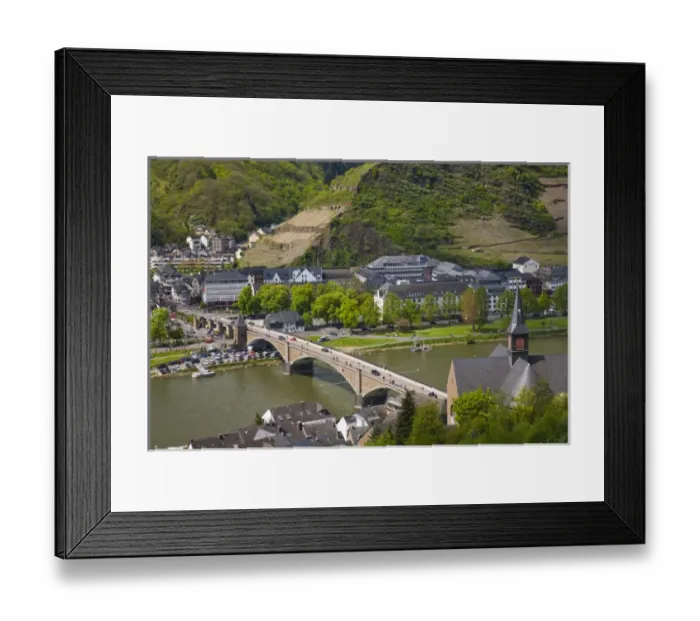 Framed Print : GERMANY, Rheinland-Pfaltz, Mosel River Valley, Cochem. Town riverfront along Mosel River Framed Print : GERMANY, Rheinland-Pfaltz, Mosel River Valley, Cochem. Town riverfront along Mosel River
