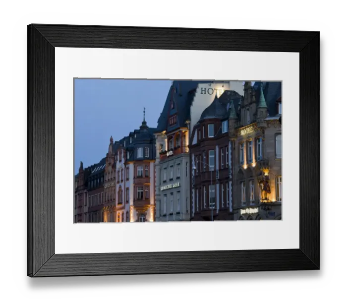 Framed Print : GERMANY, Rheinland-Pfaltz, Mosel River Valley, Trier. Buildings long Christophstrasse Framed Print : GERMANY, Rheinland-Pfaltz, Mosel River Valley, Trier. Buildings long Christophstrasse