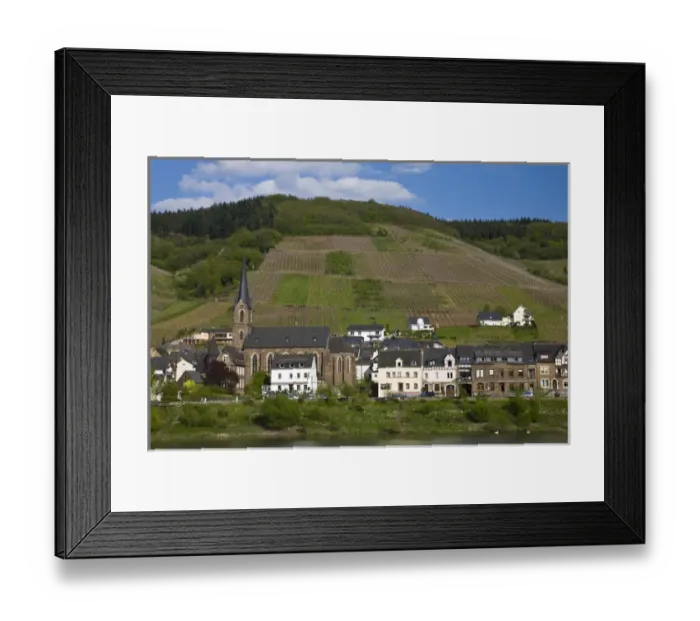 Framed Print : GERMANY, Rheinland-Pfaltz, Mosel River Valley, Neef. Town view Framed Print : GERMANY, Rheinland-Pfaltz, Mosel River Valley, Neef. Town view