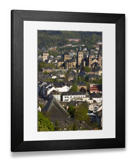 Framed Print : GERMANY, Rheinland-Pfaltz, Mosel River Valley, Trier. Elevated town view from the East Framed Print : GERMANY, Rheinland-Pfaltz, Mosel River Valley, Trier. Elevated town view from the East