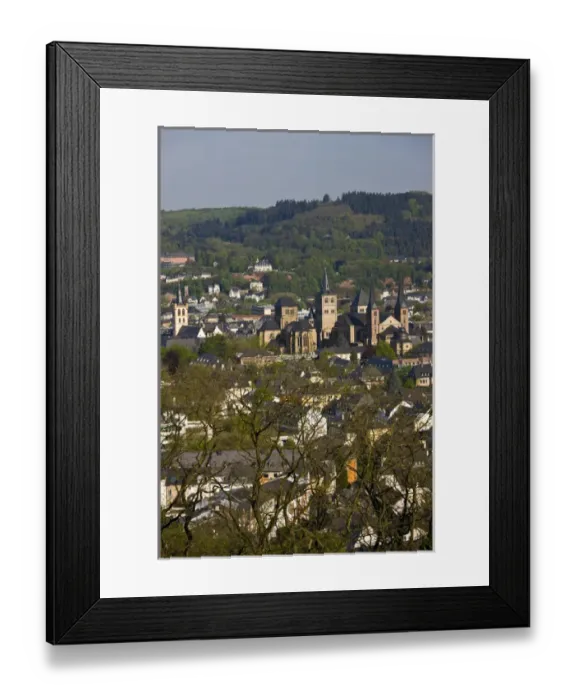 Framed Print : GERMANY, Rheinland-Pfaltz, Mosel River Valley, Trier. Elevated town view from the East