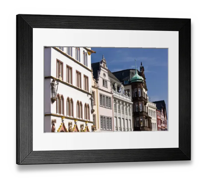 Framed Print : GERMANY, Rheinland-Pfaltz, Mosel River Valley, Trier. Hauptmarkt main square, building