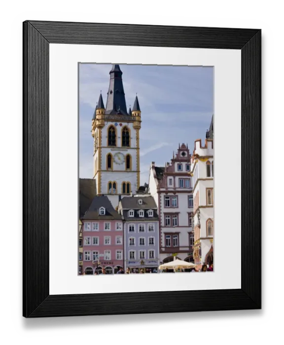 Framed Print : GERMANY, Rheinland-Pfaltz, Mosel River Valley, Trier. Hauptmarkt main square, building