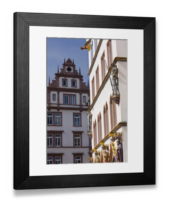 Framed Print : GERMANY, Rheinland-Pfaltz, Mosel River Valley, Trier. Hauptmarkt main square, building