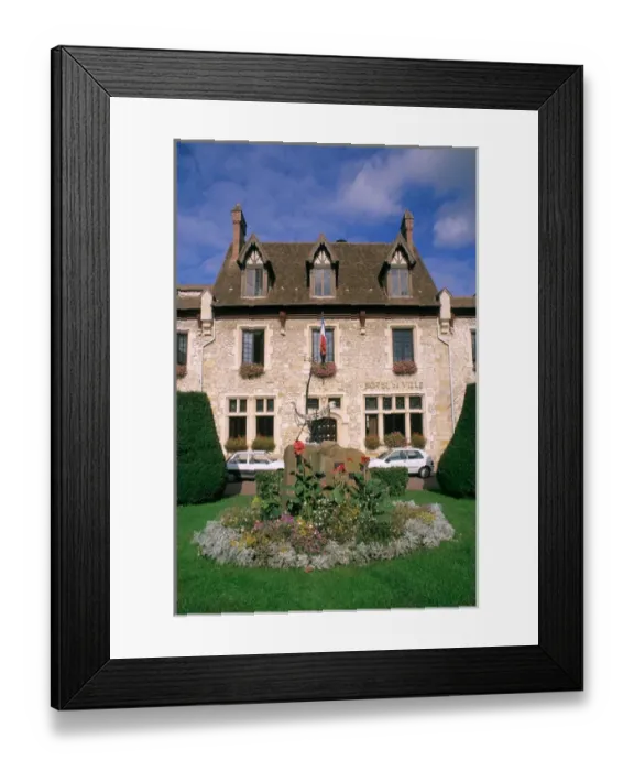 Framed Print : Hotel De Ville in Muret Sur Loing Provence France