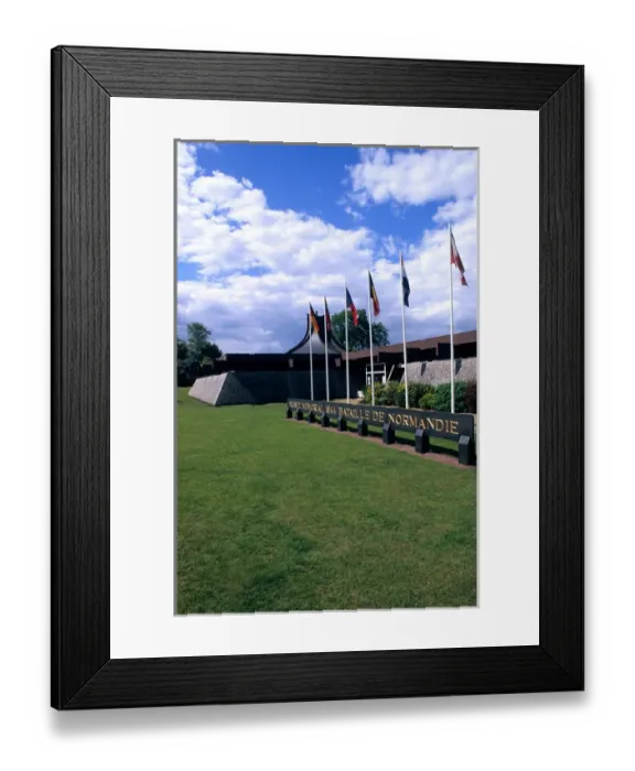 Framed Print : World War II Museum of 1944 battles at Omaha Beach Normandy France