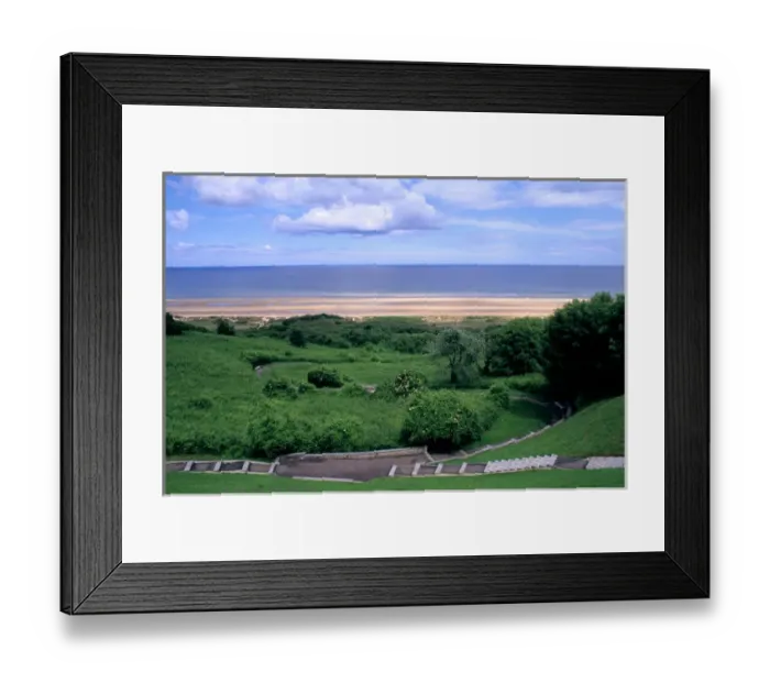 Framed Print : location of landings on Omaha Beach in World War II Normandy France