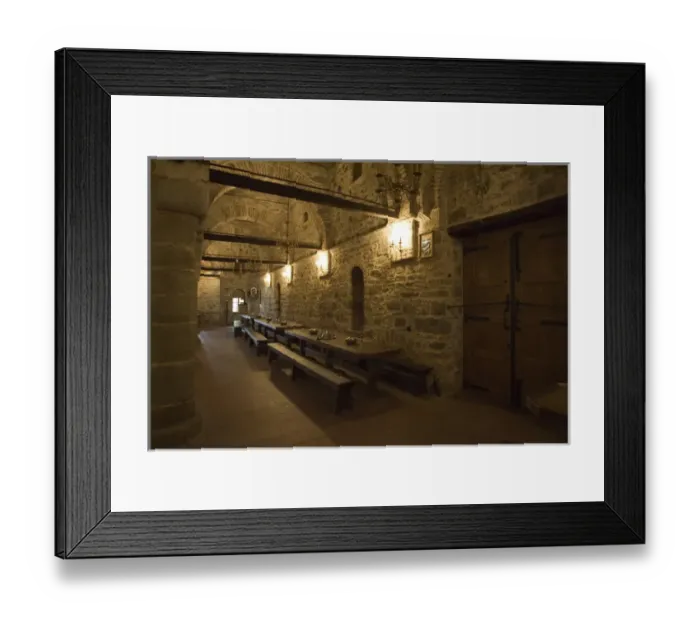 Framed Print : Europe, Greece, Meteora. Dining hall at Grand Meteora Monastery. Credit as: Bill Framed Print : Europe, Greece, Meteora. Dining hall at Grand Meteora Monastery. Credit as: Bill
