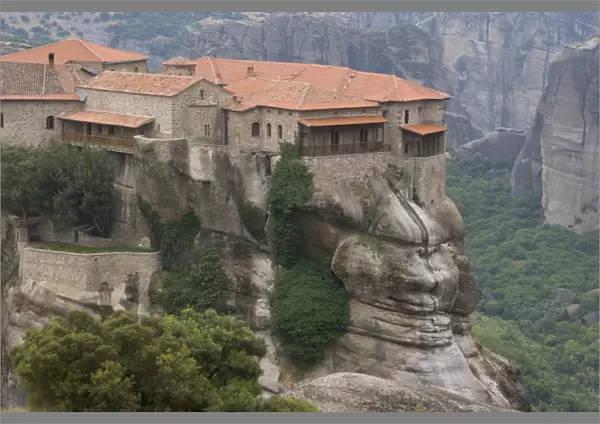 Europe, Greece, Meteora. Overview of Varlaam Monastery. Credit as: Bill Young  /  Jaynes