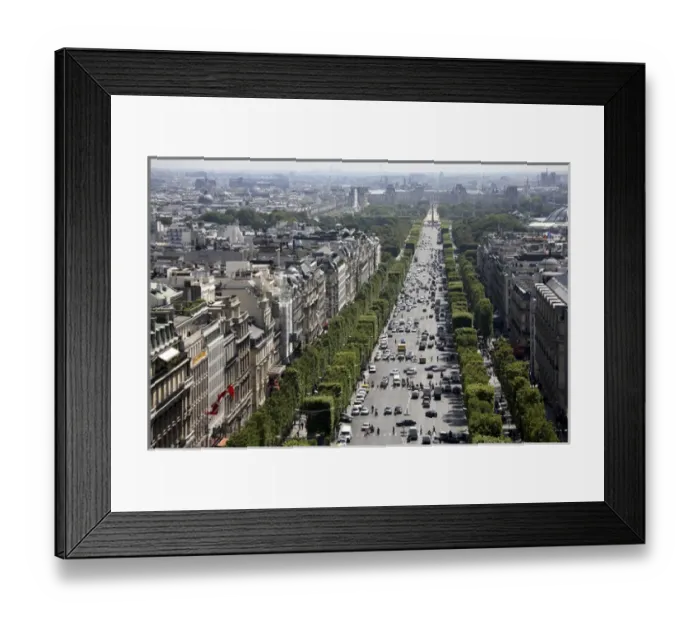 Framed Print : The view of Avenue des Champs Elysees. Paris. France