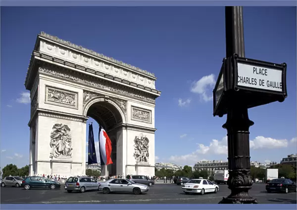 Arc de Triomphe at Place de Charles de Gaulle. Paris. France