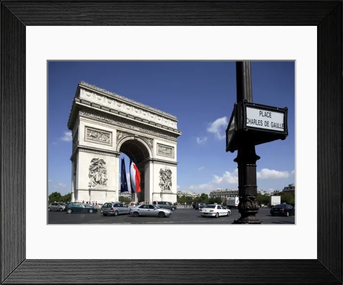 Framed Print : Arc de Triomphe at Place de Charles de Gaulle. Paris. France Framed Print : Arc de Triomphe at Place de Charles de Gaulle. Paris. France